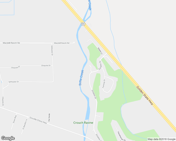 map of restaurants, bars, coffee shops, grocery stores, and more near 132 Estates Drive in Chico