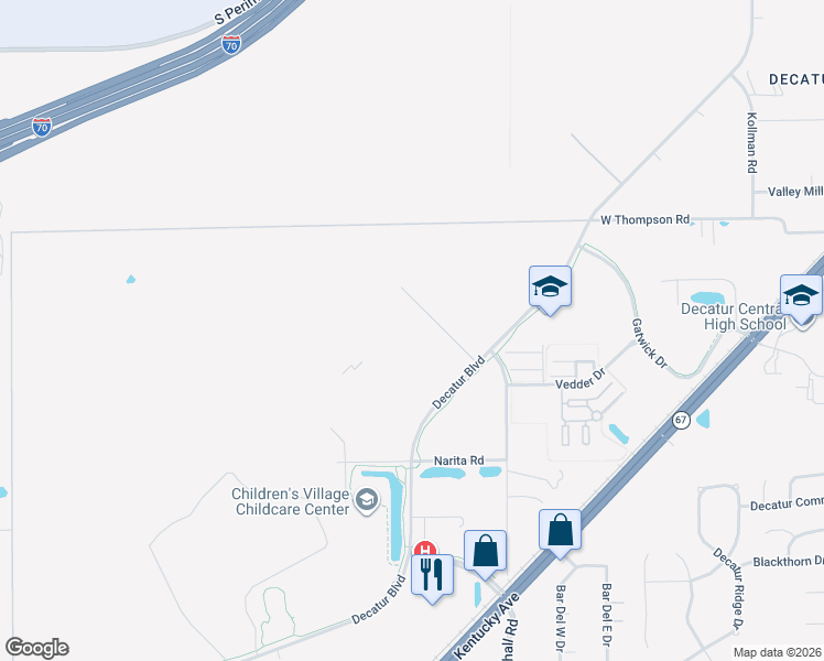 map of restaurants, bars, coffee shops, grocery stores, and more near 7451 Tempelhof Drive in Indianapolis