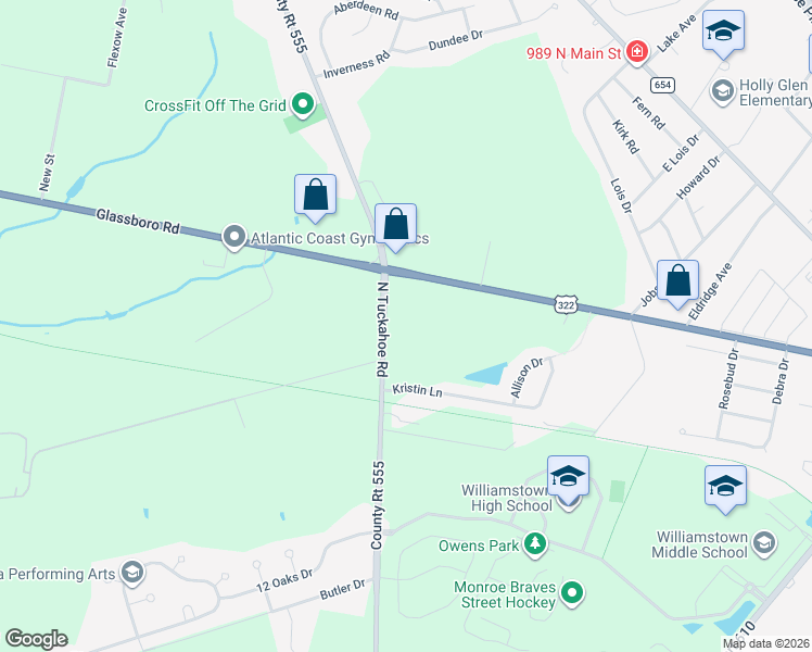map of restaurants, bars, coffee shops, grocery stores, and more near 861 Glassboro Road in Monroe