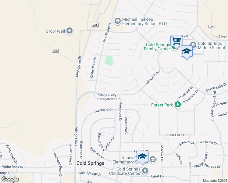 map of restaurants, bars, coffee shops, grocery stores, and more near 17720 Davenport Lane in Reno
