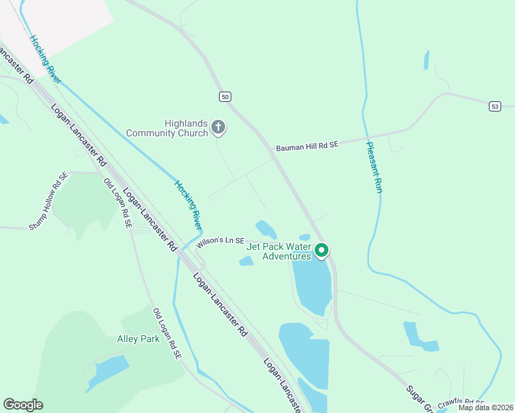 map of restaurants, bars, coffee shops, grocery stores, and more near 2305 Campbell Lane Southeast in Lancaster