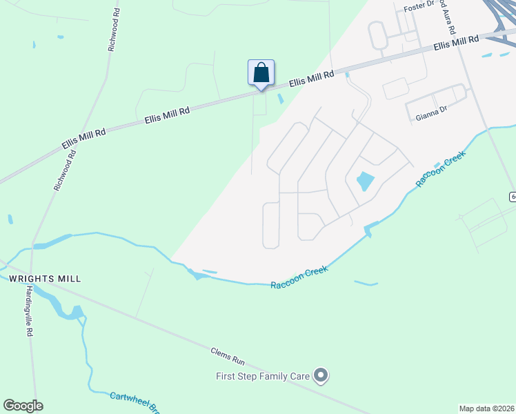 map of restaurants, bars, coffee shops, grocery stores, and more near 110 Field Loop in Glassboro