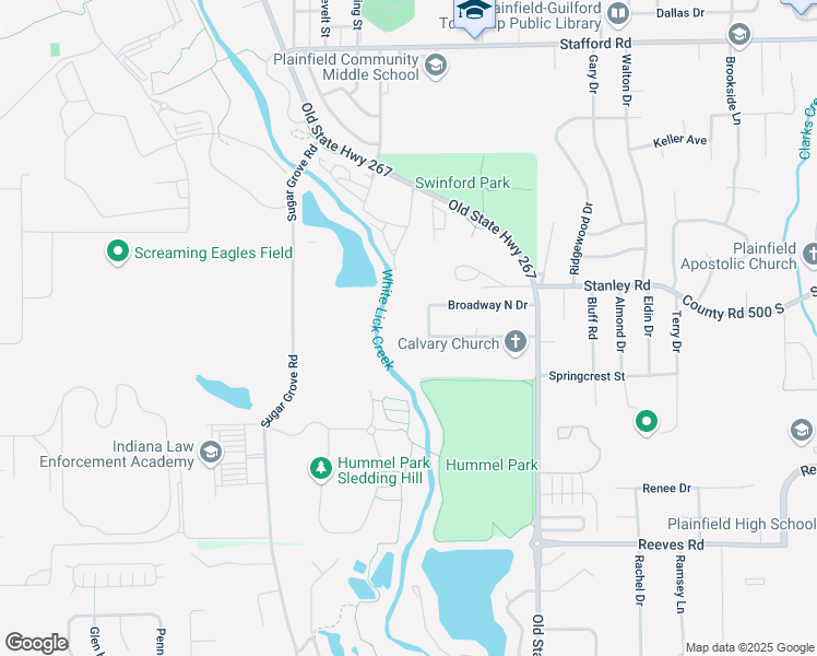 map of restaurants, bars, coffee shops, grocery stores, and more near 847 Broadway South Drive in Plainfield