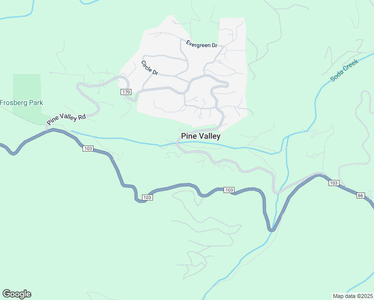 map of restaurants, bars, coffee shops, grocery stores, and more near 46 Timber Lane in Evergreen