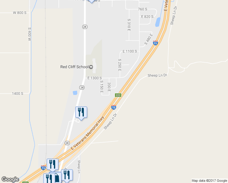 map of restaurants, bars, coffee shops, grocery stores, and more near 216 East 1370 South in Nephi