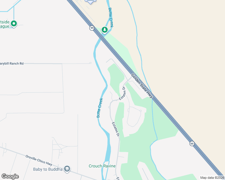 map of restaurants, bars, coffee shops, grocery stores, and more near 16 Greenview Circle in Chico