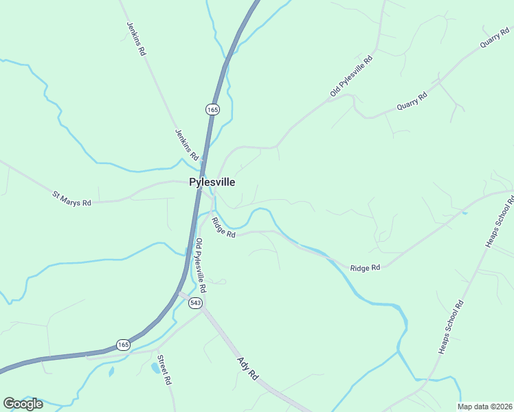 map of restaurants, bars, coffee shops, grocery stores, and more near 1020 Ridge Road in Pylesville