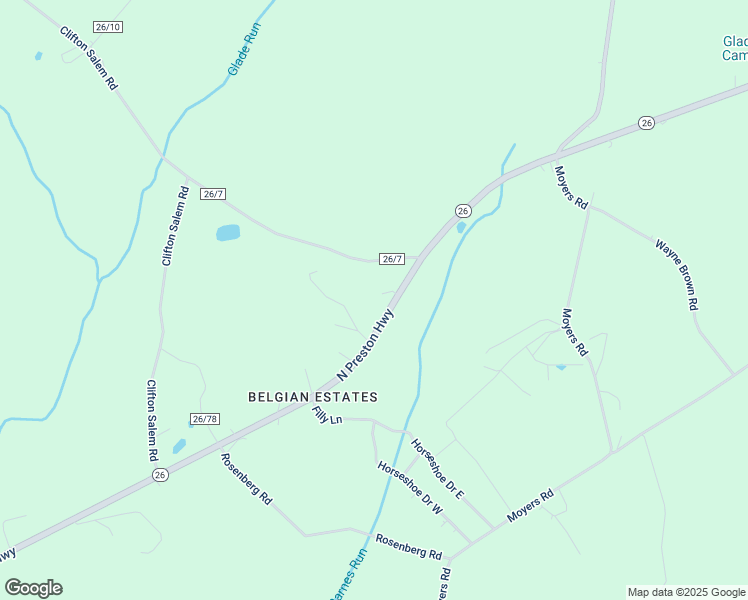 map of restaurants, bars, coffee shops, grocery stores, and more near 19921 N Preston Hwy in Bruceton Mills