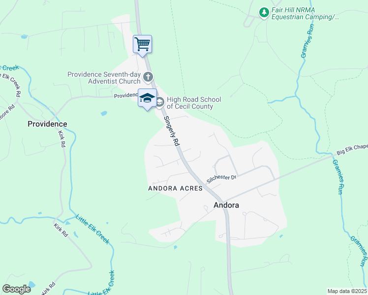 map of restaurants, bars, coffee shops, grocery stores, and more near 2944 Singerly Road in Elkton