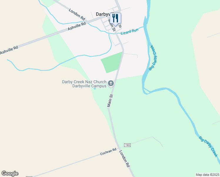 map of restaurants, bars, coffee shops, grocery stores, and more near 17081 Main Street in Williamsport
