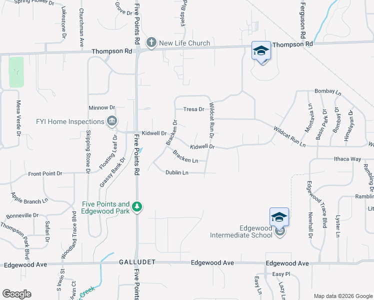 map of restaurants, bars, coffee shops, grocery stores, and more near 7221 Kidwell Drive in Indianapolis