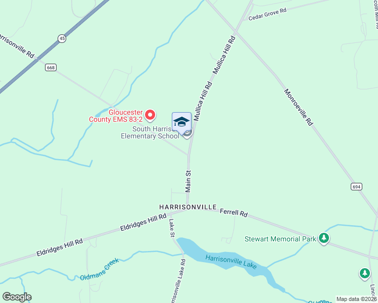 map of restaurants, bars, coffee shops, grocery stores, and more near 35 Main Street in Swedesboro