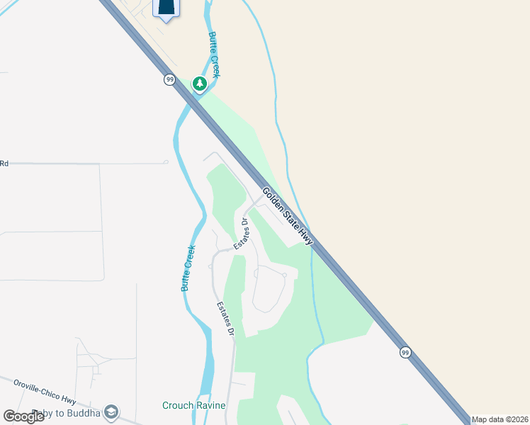 map of restaurants, bars, coffee shops, grocery stores, and more near 10473 Bogie Way in Chico