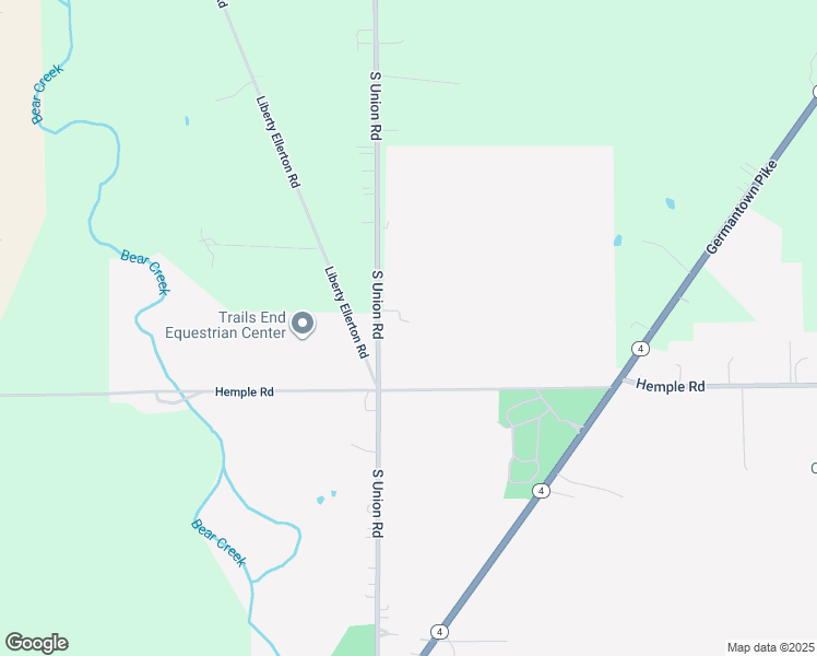map of restaurants, bars, coffee shops, grocery stores, and more near 3820 South Union Road in Moraine