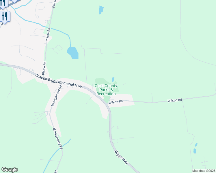 map of restaurants, bars, coffee shops, grocery stores, and more near 11 Wilson Road in Rising Sun