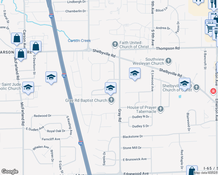 map of restaurants, bars, coffee shops, grocery stores, and more near 4001 Oakfield Drive in Indianapolis