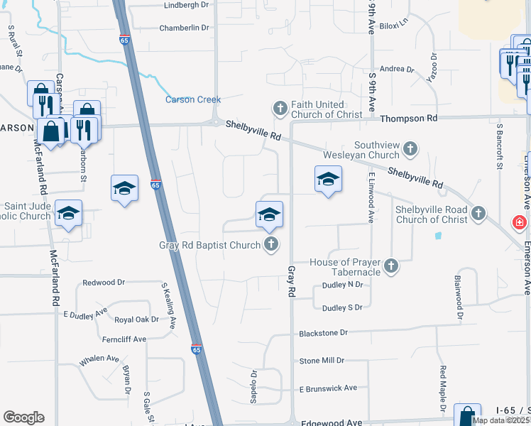 map of restaurants, bars, coffee shops, grocery stores, and more near 4001 Oakfield Drive in Indianapolis