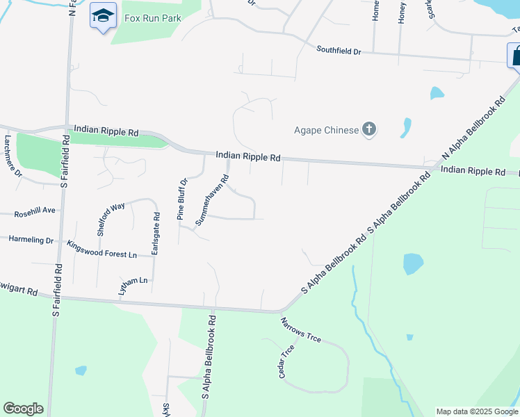 map of restaurants, bars, coffee shops, grocery stores, and more near 3164 Birchall Drive in Dayton