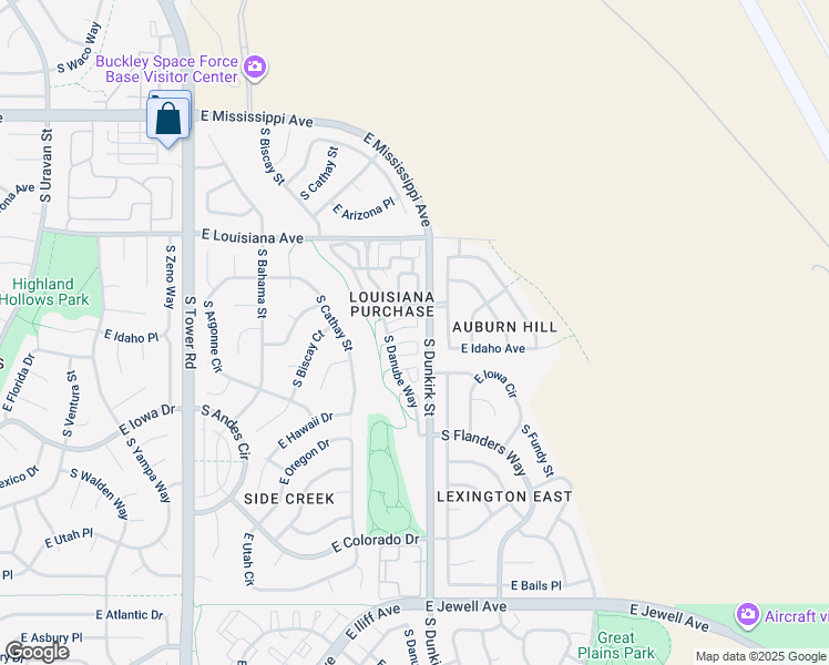 map of restaurants, bars, coffee shops, grocery stores, and more near 1455 South Ensenada Street in Aurora