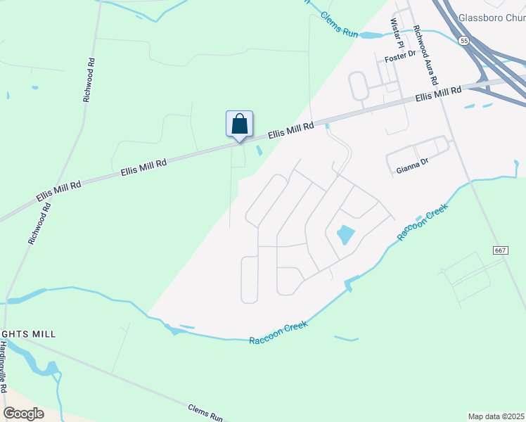 map of restaurants, bars, coffee shops, grocery stores, and more near 317 Sturgess Court in Glassboro