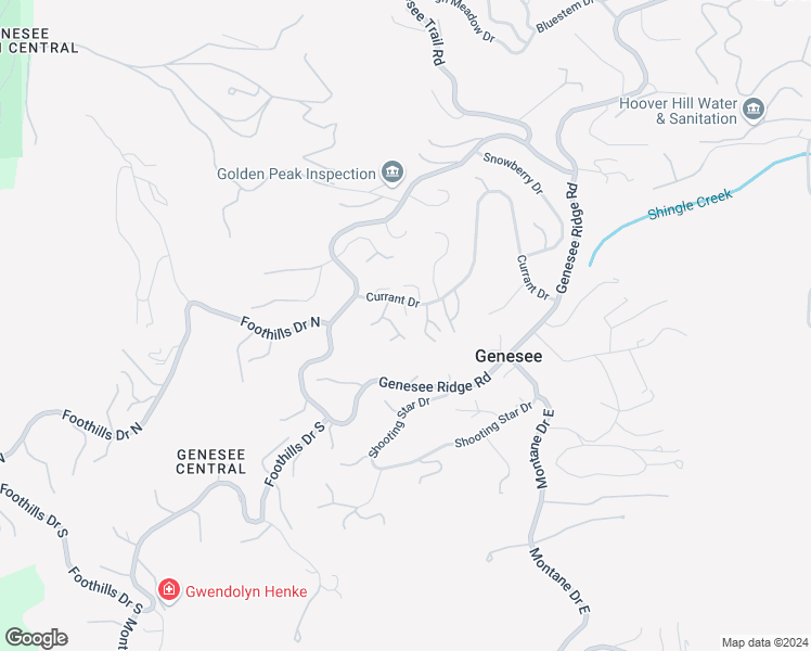 map of restaurants, bars, coffee shops, grocery stores, and more near 24206 Currant Drive in Golden