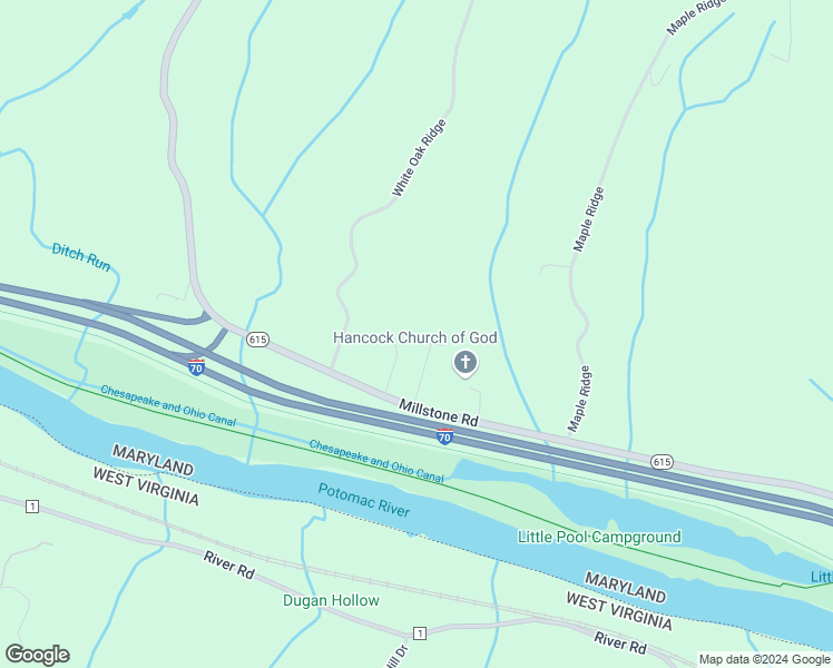 map of restaurants, bars, coffee shops, grocery stores, and more near 13828 Golden Fleece Lane in Hancock