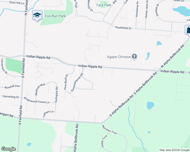 map of restaurants, bars, coffee shops, grocery stores, and more near 34 Secore Ct in Dayton