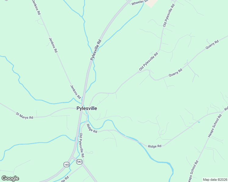 map of restaurants, bars, coffee shops, grocery stores, and more near 1030 Old Pylesville Road in Pylesville