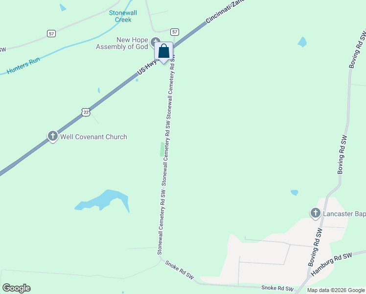 map of restaurants, bars, coffee shops, grocery stores, and more near 2300 Stonewall Cemetery Road Southwest in Lancaster