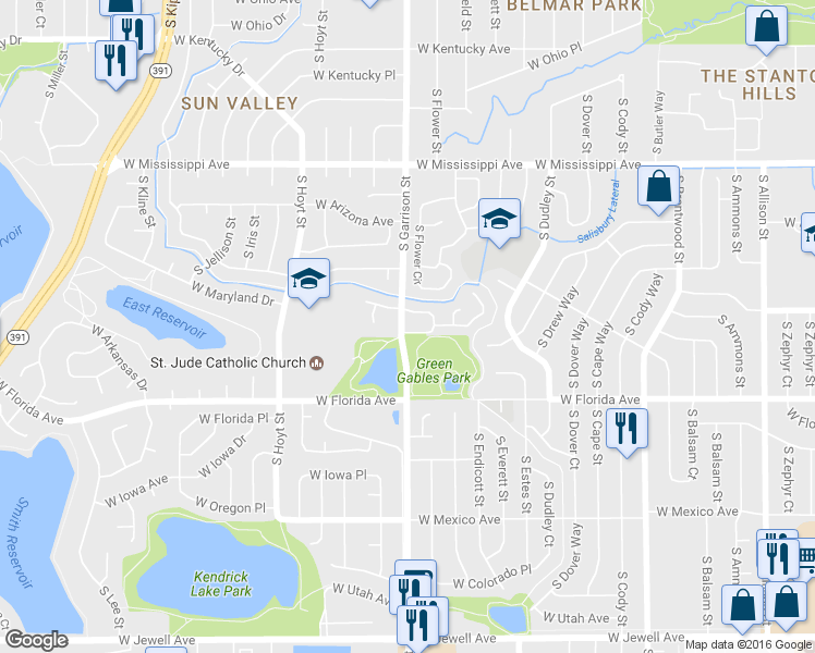 map of restaurants, bars, coffee shops, grocery stores, and more near 9195 West Wisconsin Avenue in Lakewood
