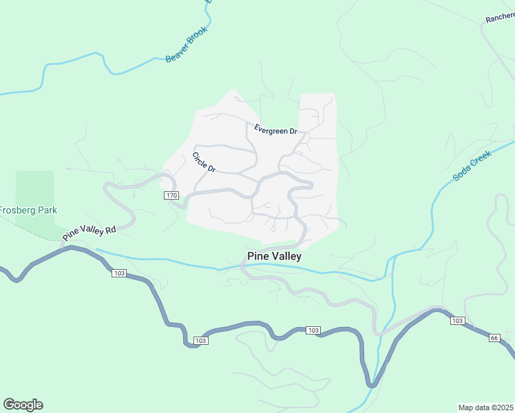 map of restaurants, bars, coffee shops, grocery stores, and more near 19 Saint Freds Place in Evergreen
