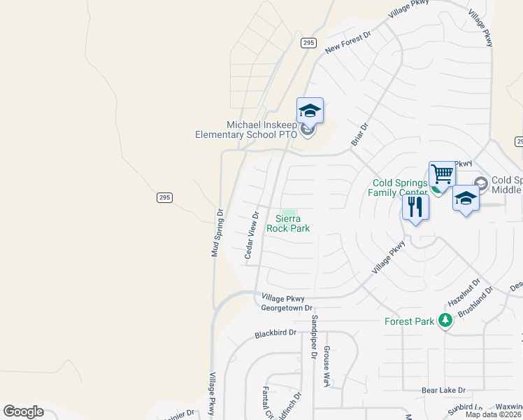 map of restaurants, bars, coffee shops, grocery stores, and more near 17895 Clear Lake Court in Reno