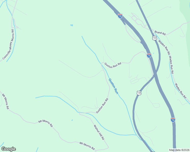 map of restaurants, bars, coffee shops, grocery stores, and more near 177 Guston Run Road in Morgantown