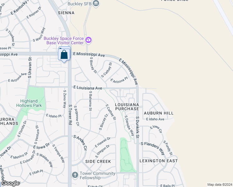 map of restaurants, bars, coffee shops, grocery stores, and more near 1302 South Cathay Court in Aurora