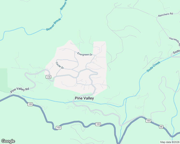 map of restaurants, bars, coffee shops, grocery stores, and more near 1362 Pine Valley Road in Evergreen