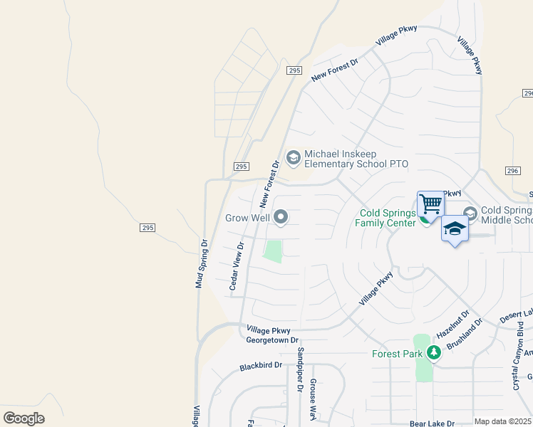 map of restaurants, bars, coffee shops, grocery stores, and more near 18245 Morning Breeze Drive in Reno