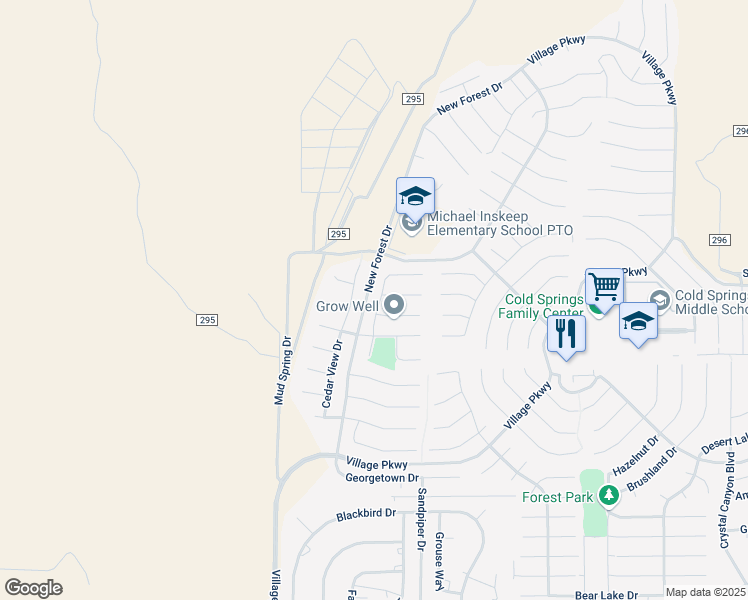 map of restaurants, bars, coffee shops, grocery stores, and more near 18245 Morning Breeze Dr in Reno