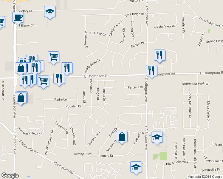 map of restaurants, bars, coffee shops, grocery stores, and more near 5714 Sage Court in Indianapolis