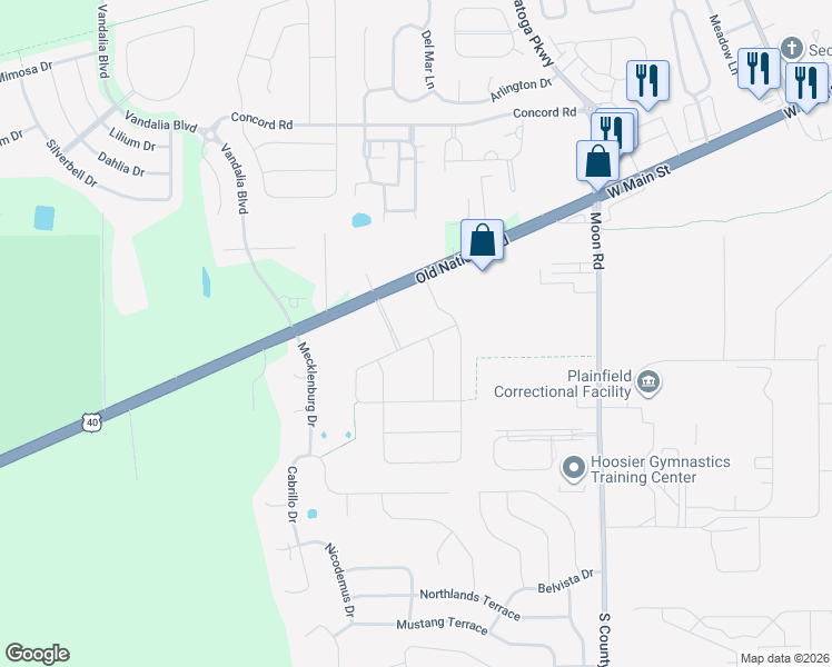 map of restaurants, bars, coffee shops, grocery stores, and more near 5638 Beale Street in Plainfield