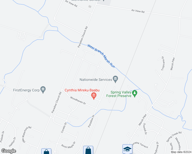 map of restaurants, bars, coffee shops, grocery stores, and more near 13833 Emerson Dr in Hagerstown