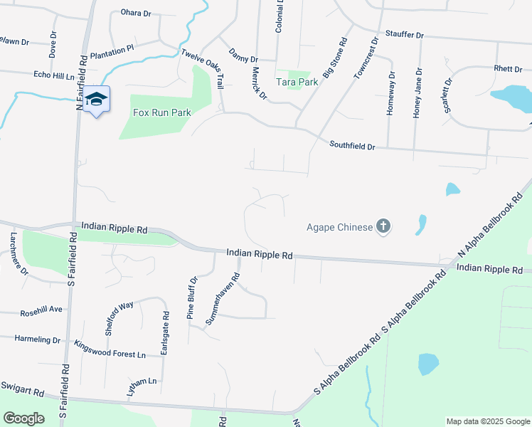map of restaurants, bars, coffee shops, grocery stores, and more near 3218 Indian Ripple Road in Beavercreek