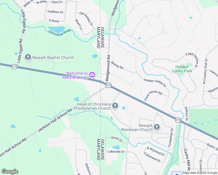 map of restaurants, bars, coffee shops, grocery stores, and more near 1219 Nottingham Road in Newark