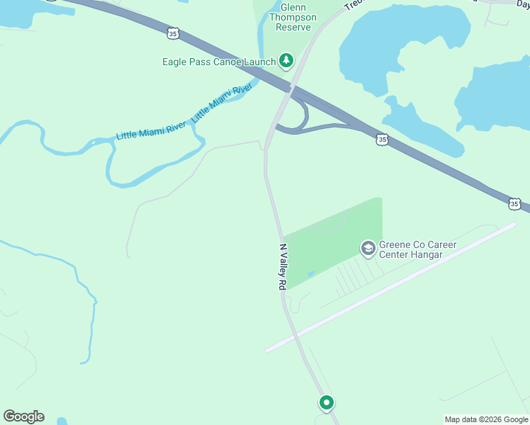 map of restaurants, bars, coffee shops, grocery stores, and more near 245 North Valley Road in Xenia