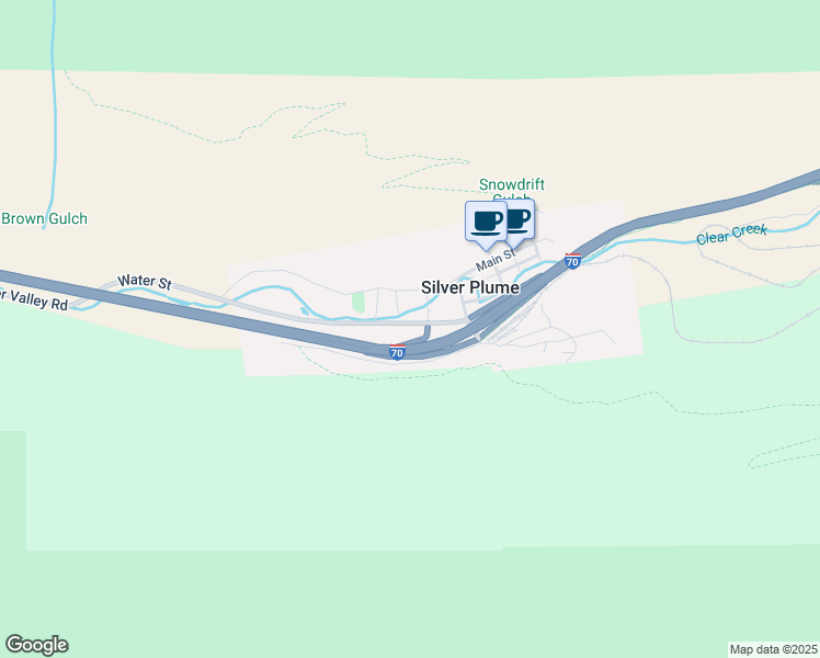 map of restaurants, bars, coffee shops, grocery stores, and more near 540 Water Street in Silver Plume