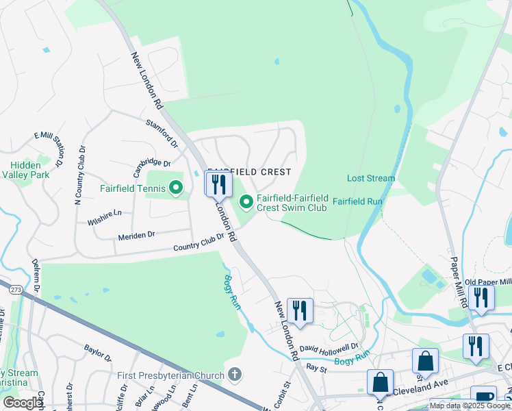 map of restaurants, bars, coffee shops, grocery stores, and more near 15 Fremont Road in Newark