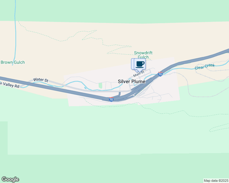 map of restaurants, bars, coffee shops, grocery stores, and more near 540 Water Street in Silver Plume