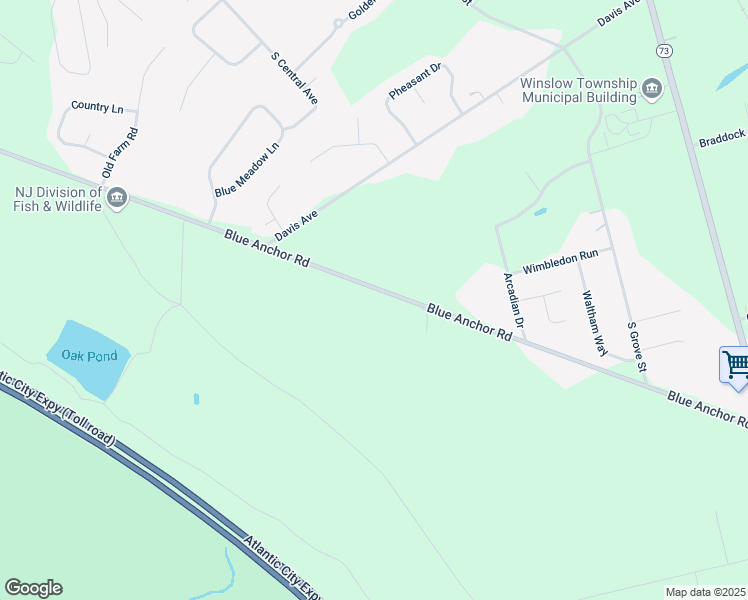 map of restaurants, bars, coffee shops, grocery stores, and more near 138 Blue Anchor Road in Sicklerville