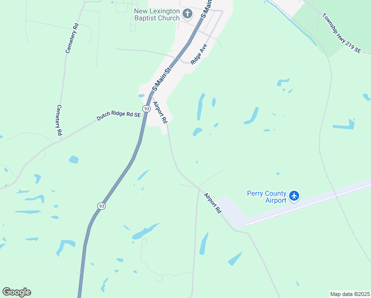 map of restaurants, bars, coffee shops, grocery stores, and more near 1686 Airport Road in New Lexington
