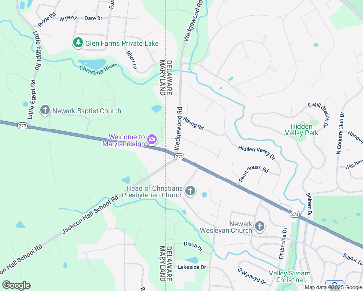 map of restaurants, bars, coffee shops, grocery stores, and more near 4 Wedgewood Road in Newark