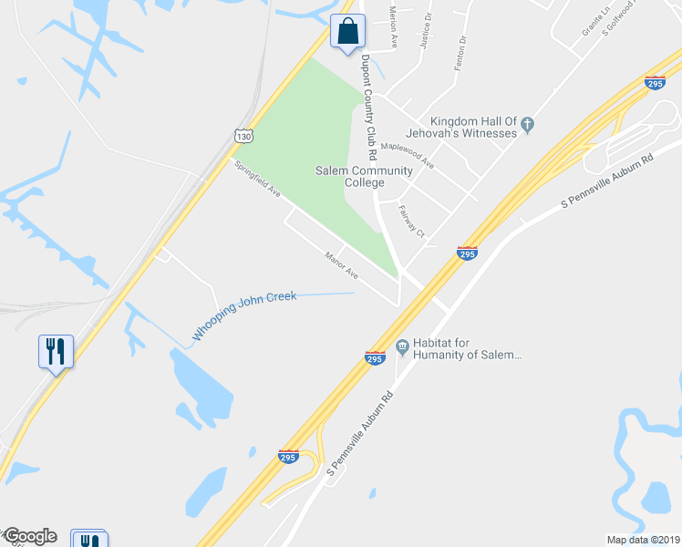 map of restaurants, bars, coffee shops, grocery stores, and more near 404 Manor Avenue in Carneys Point Township